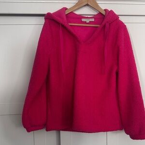 LOFT Women's Vibrant Pink Hoodie